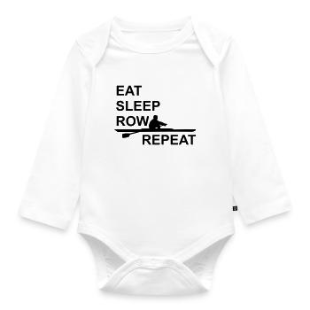 Rudern, ruderer - Baby Bio-Langarm-Body - Weiß - Vorne