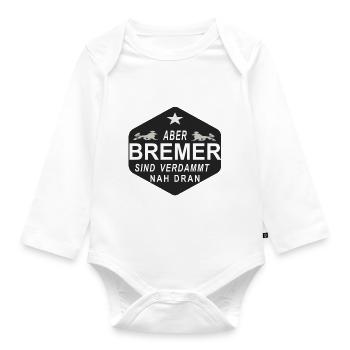 Die Stadt Bremen Bremer - Baby Bio-Langarm-Body - Weiß - Vorne