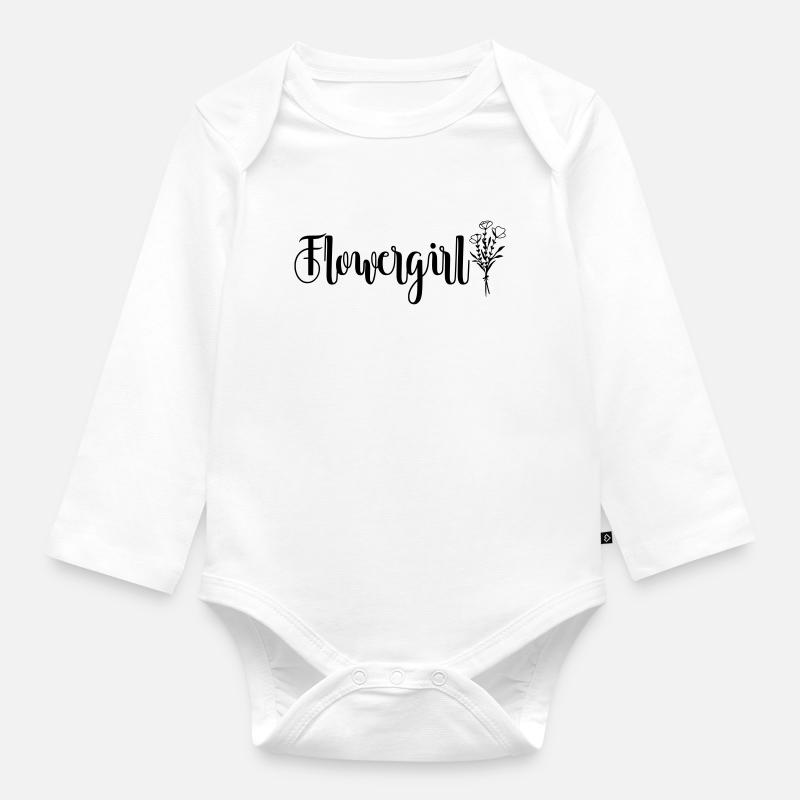 Flowergirl (différentes couleurs) - Body Bébé bio manches longues - blanc