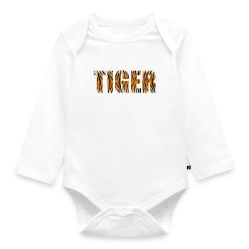 Conception de tigre - Body Bébé bio manches longues - blanc - Devant