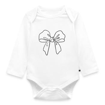 Netter Bogen - Baby Bio-Langarm-Body - Weiß - Vorne