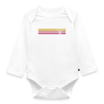 Tennis Vintage Tennis Racket Tennis - Baby Bio-Langarm-Body - Weiß - Vorne