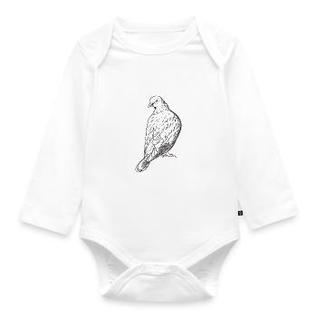Pigeon breeder pigeon breeder - Organic Longsleeve Baby Bodysuit - white - Front