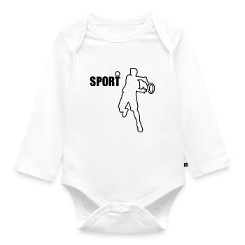 Sport Tennis - Organic Longsleeve Baby Bodysuit - white - Front
