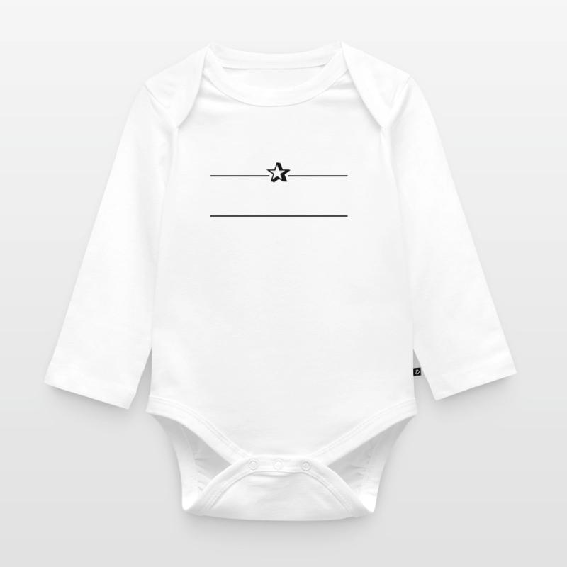 Text frame décor element for free text (1c) Organic Longsleeve Baby Bodysuit