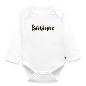 Beekeeper Beekeeper Beekeeping - Organic Longsleeve Baby Bodysuit - white - Front