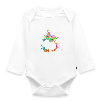 Autism Awareness I ADHD I ASD I Embrace - Organic Longsleeve Baby Bodysuit - white - Front