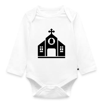 Kirche - Baby Bio-Langarm-Body - Weiß - Vorne