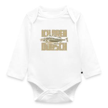 Ich Dreh Dorsch Angler Fischer Hobby Angeln - Baby Bio-Langarm-Body - Weiß - Vorne