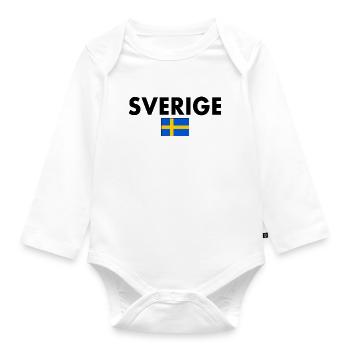 Sverige - Body Bébé bio manches longues - blanc - Devant