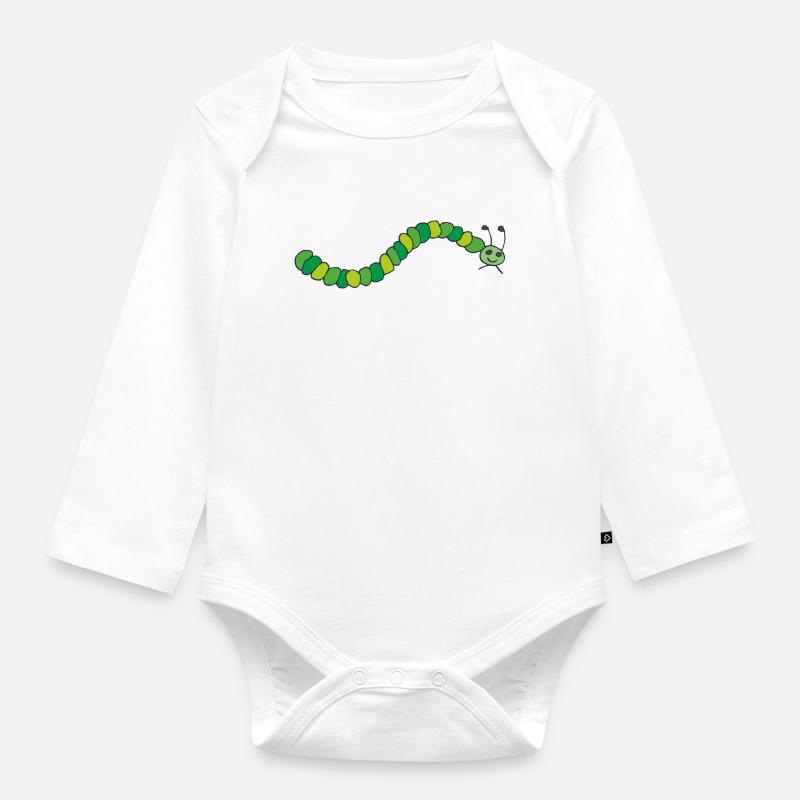 chenille - Body Bébé bio manches longues - blanc