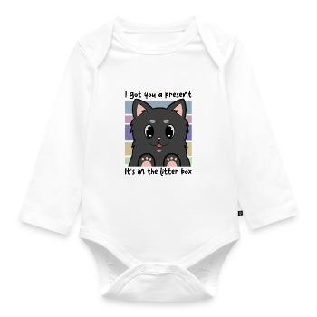 I got you a present - Organic Longsleeve Baby Bodysuit - white - Front