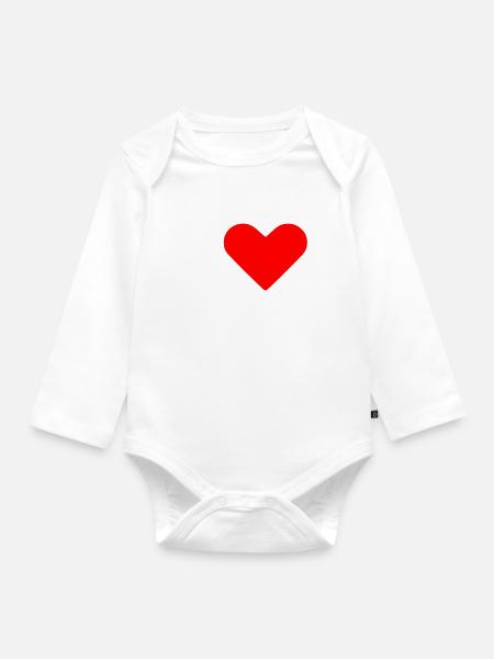 I love dad - Baby Bio-Langarm-Body - Weiß