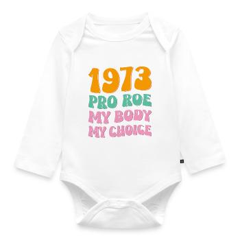 1973 Pro Roe - Body Bébé bio manches longues - blanc - Devant