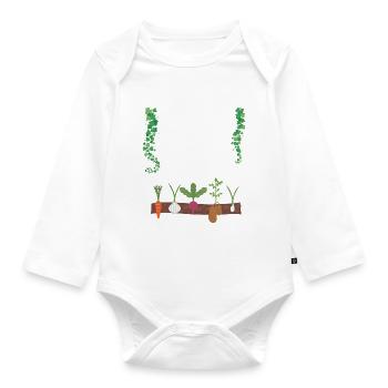Direkt aus meinem Garten - Baby Bio-Langarm-Body - Weiß - Vorne