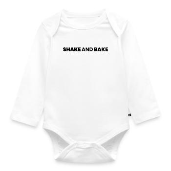 shake and bake - Organic Longsleeve Baby Bodysuit - white - Front