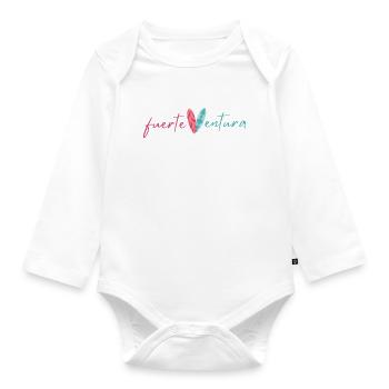 fuerteVentura Surfboard Design (deux couleurs) - Body Bébé bio manches longues - blanc - Devant
