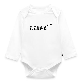 Relax - Organic Longsleeve Baby Bodysuit - white - Front