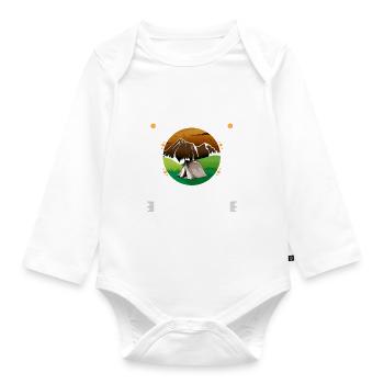 Homer Young's Peak Is On My List Hiking Camping - Organic Longsleeve Baby Bodysuit - white - Front