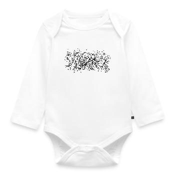 punkte muster punkt glänzend - Baby Bio-Langarm-Body - Weiß - Vorne