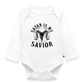 Satanism - Organic Longsleeve Baby Bodysuit - white - Front