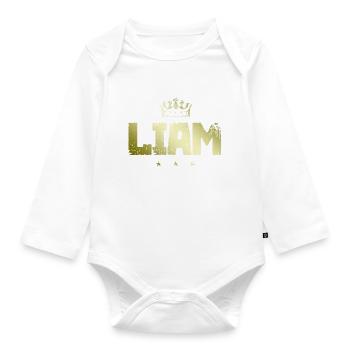 Liam - Baby Bio-Langarm-Body - Weiß - Vorne