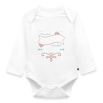 Idée cadeau Noël Cadeau Céleste Citation Astrologie - Body Bébé bio manches longues - blanc - Devant