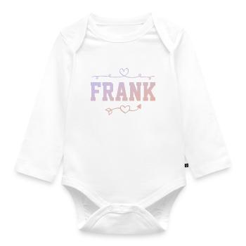 Frank - Organic Longsleeve Baby Bodysuit - white - Front