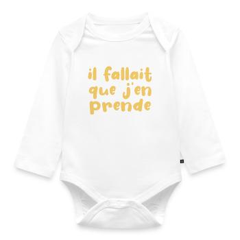 Il Fallait Que J'en Prende - Body Bébé bio manches longues - blanc - Devant
