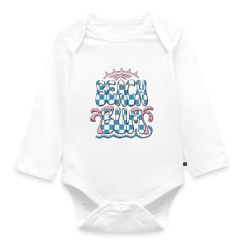 Beach Bum Palm Trees Summer Beach Retro Karos Surf - Organic Longsleeve Baby Bodysuit - white - Front
