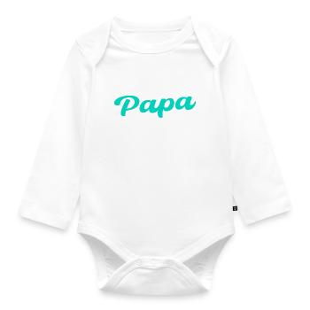 Papa | Fête des Pères | J'ai Un Papa Exceptionnel - Body Bébé bio manches longues - blanc - Devant