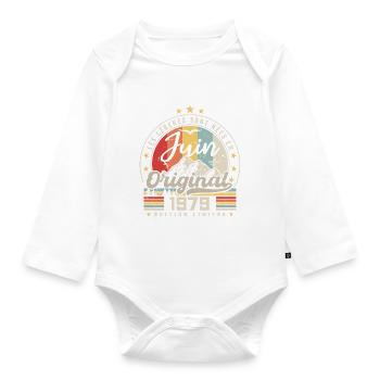 Juin 1979 Anniversaire 1979 Juin Légendes - Body Bébé bio manches longues - blanc - Devant