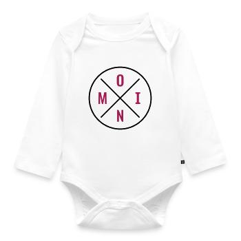 Moin Kreis Kreuz - Baby Bio-Langarm-Body - Weiß - Vorne