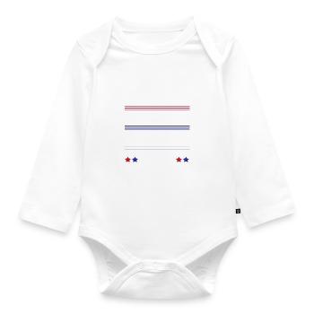 Littéralement toute personne de moins de 60 ans drôle de président - Body Bébé bio manches longues - blanc - Devant