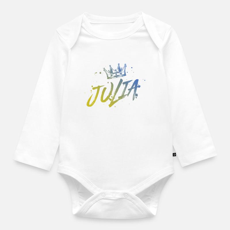 Julia - Baby Bio-Langarm-Body - Weiß