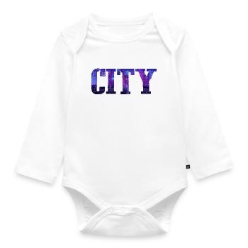 Downtown - Organic Longsleeve Baby Bodysuit - white - Front