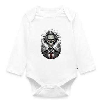 ZOMBIE en costume 3 - Body Bébé bio manches longues - blanc - Devant