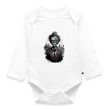 ZOMBIE en costume 9 - Body Bébé bio manches longues - blanc - Devant