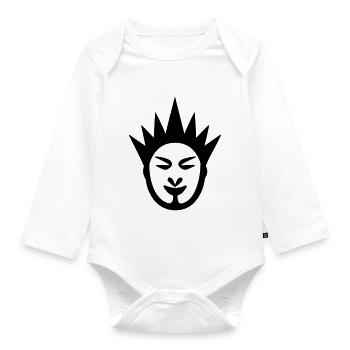 clown - Organic Longsleeve Baby Bodysuit - white - Front