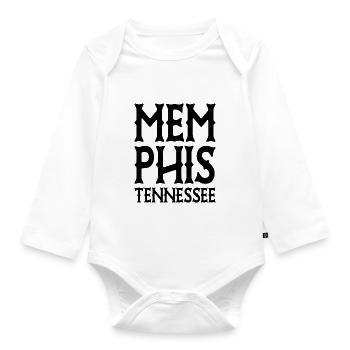 Memphis - Tennessee - United States of America USA - Organic Longsleeve Baby Bodysuit - white - Front