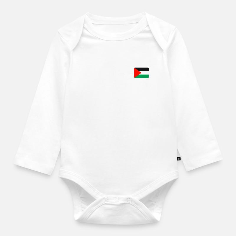 Befreit Palästina - Baby Bio-Langarm-Body - Weiß