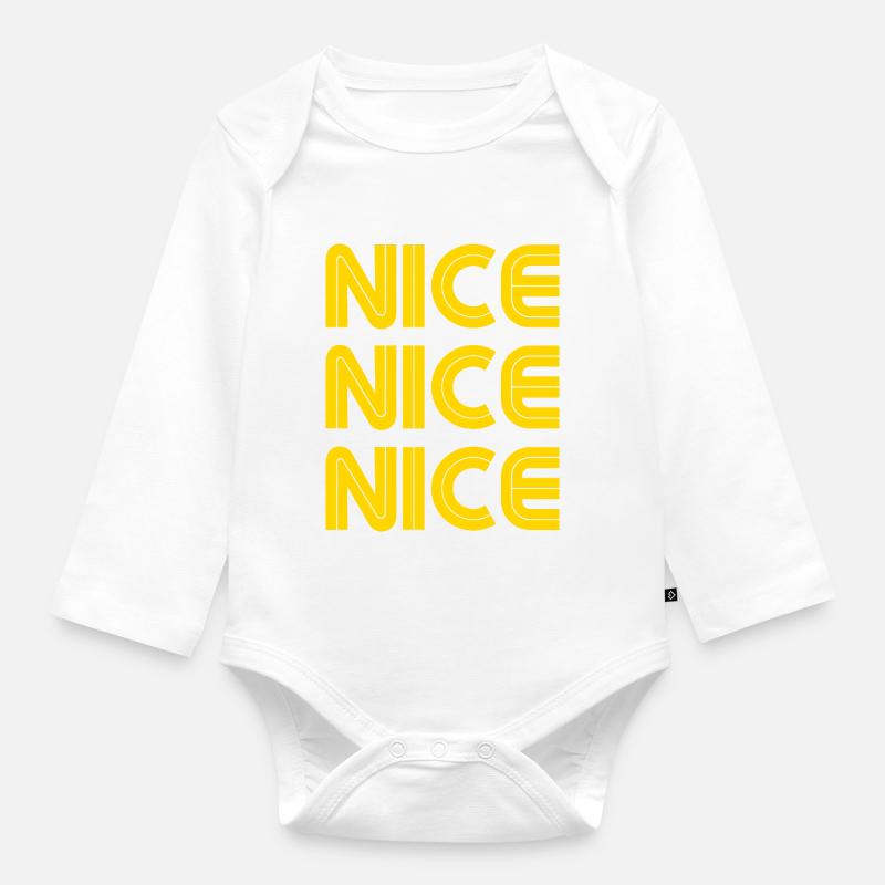 Nice Nice Nice - Baby Bio-Langarm-Body - Weiß
