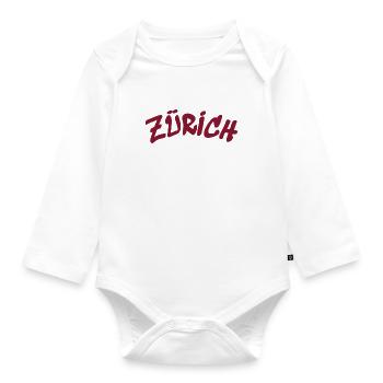 Zürich - Schweiz - Switzerland - Swiss - Slogan - Organic Longsleeve Baby Bodysuit - white - Front