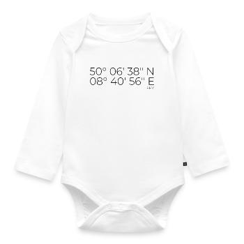 Coordinates Frankfurt am Main FFM - Organic Longsleeve Baby Bodysuit - white - Front