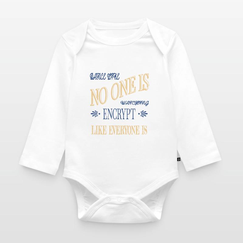 coding bday computer hacking code anonymous mask Baby Bio-Langarm-Body