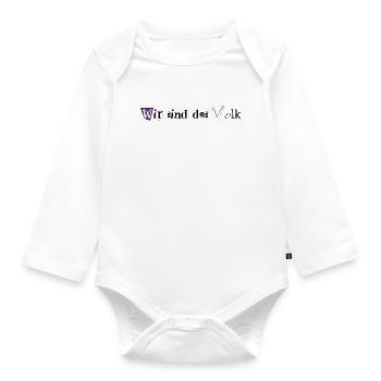 Wir sind das Volk - Baby Bio-Langarm-Body - Weiß - Vorne