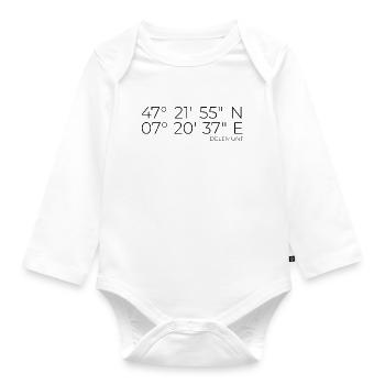 Coordonnées : Delémont, Jura, Suisse - Body Bébé bio manches longues - blanc - Devant