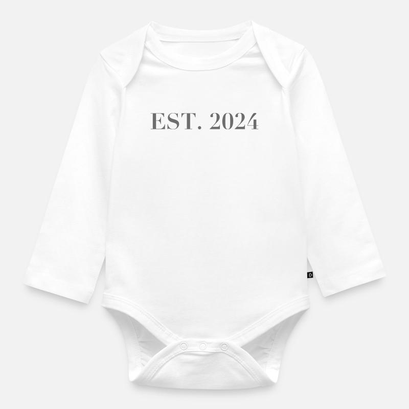 EST. 2024 - Baby Bio-Langarm-Body - Weiß