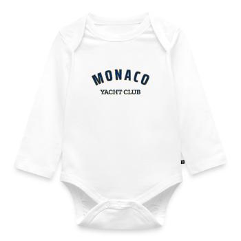 Monaco Yacht Club - Monte Carlo - Segelboot - Baby Bio-Langarm-Body - Weiß - Vorne