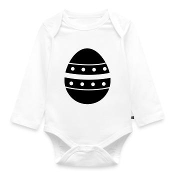 Ei - Baby Bio-Langarm-Body - Weiß - Vorne